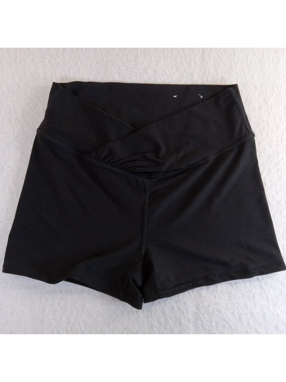 JOY LAB Women's Black Athletic Shorts Medium M V-Waist Yoga Running Spandex